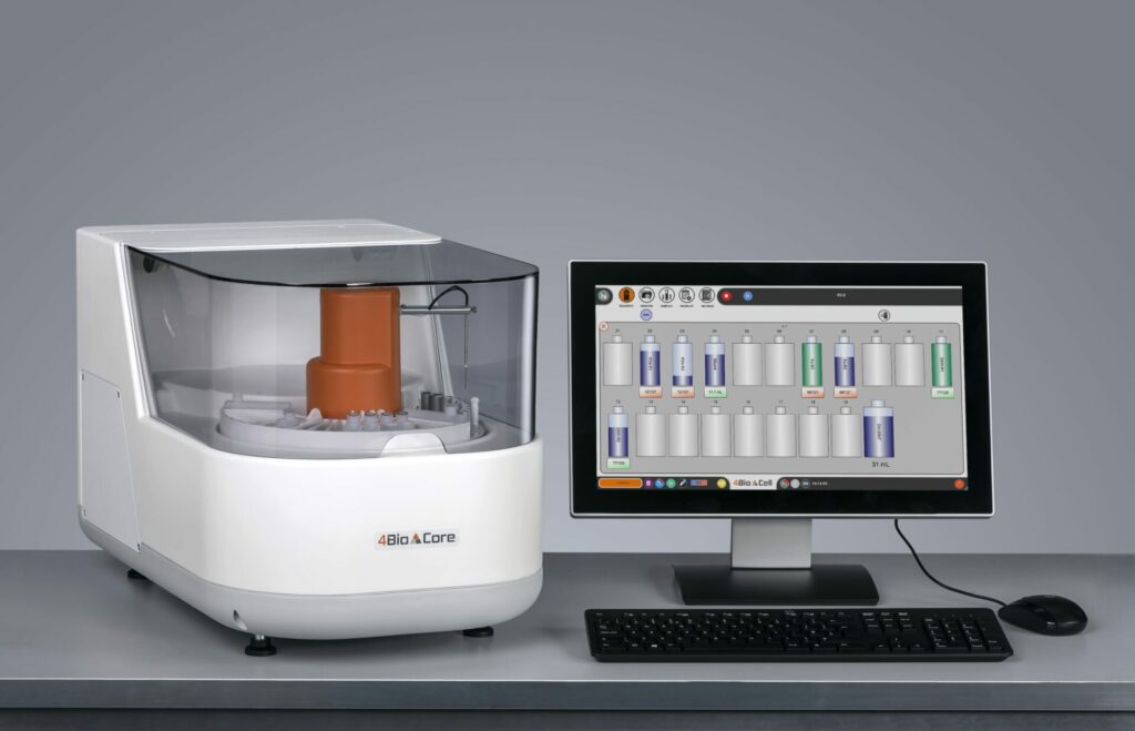 Biochemischer Analysator 4Bio Core, Messergebnisse auf separatem Computerbildschirm sichtbar