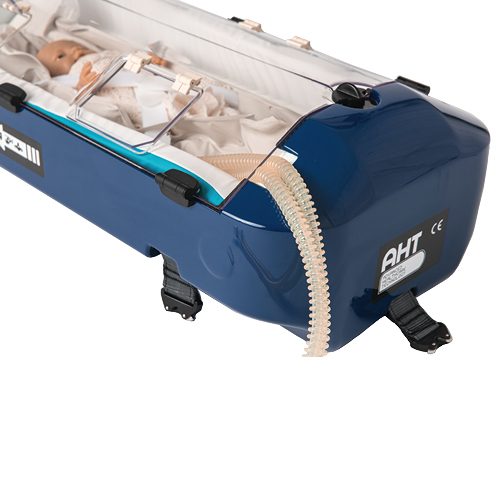 Transportsystem Babypod mit Öffnung für Beatmungsschlauch